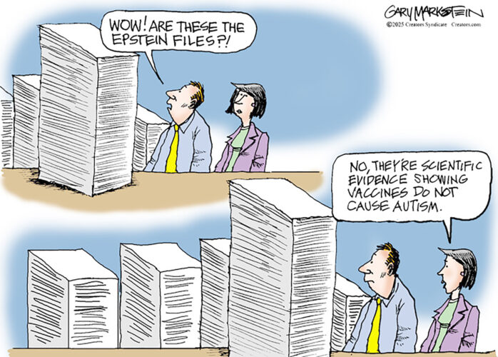 Editorial cartoon for Nov. 24, 2025